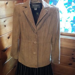 Suede Leather Blazer
